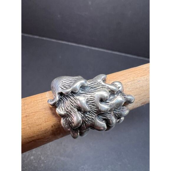 Sterling silver fungi coral ring size 7 - Picture 4 of 11